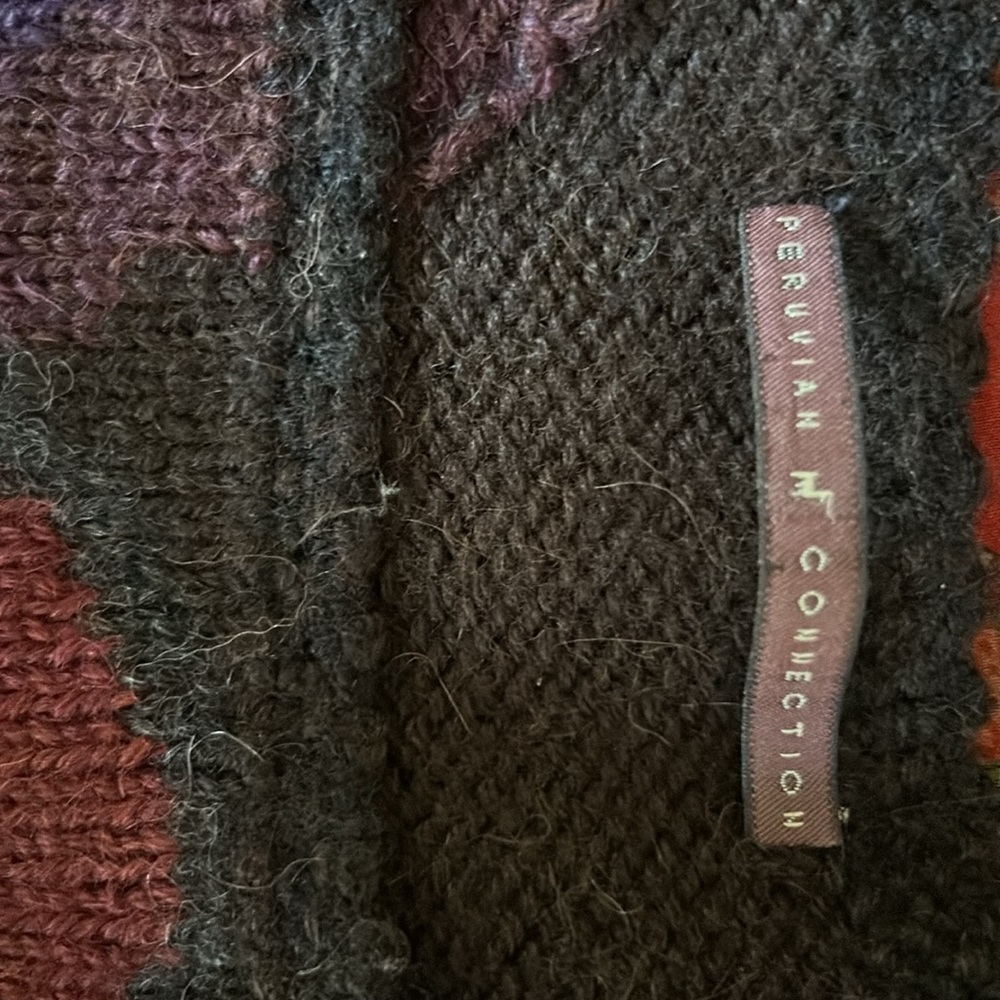 Peruvian Connection Sweater Size L Multi Fall Col… - image 4